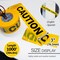 BAZIC Yellow Caution Tape, 3 in x 1000 ft, for Hazard Warning Barricade